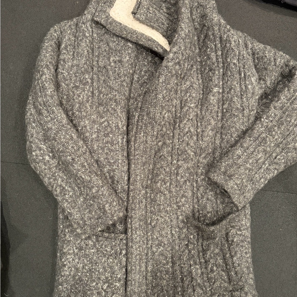 Cozy Gray Knit Cardigan